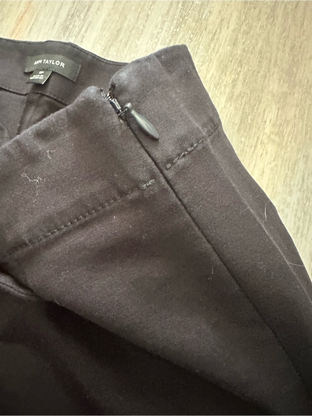 Ann Taylor Black High-Waist Button Shorts - Picture 3 of 4